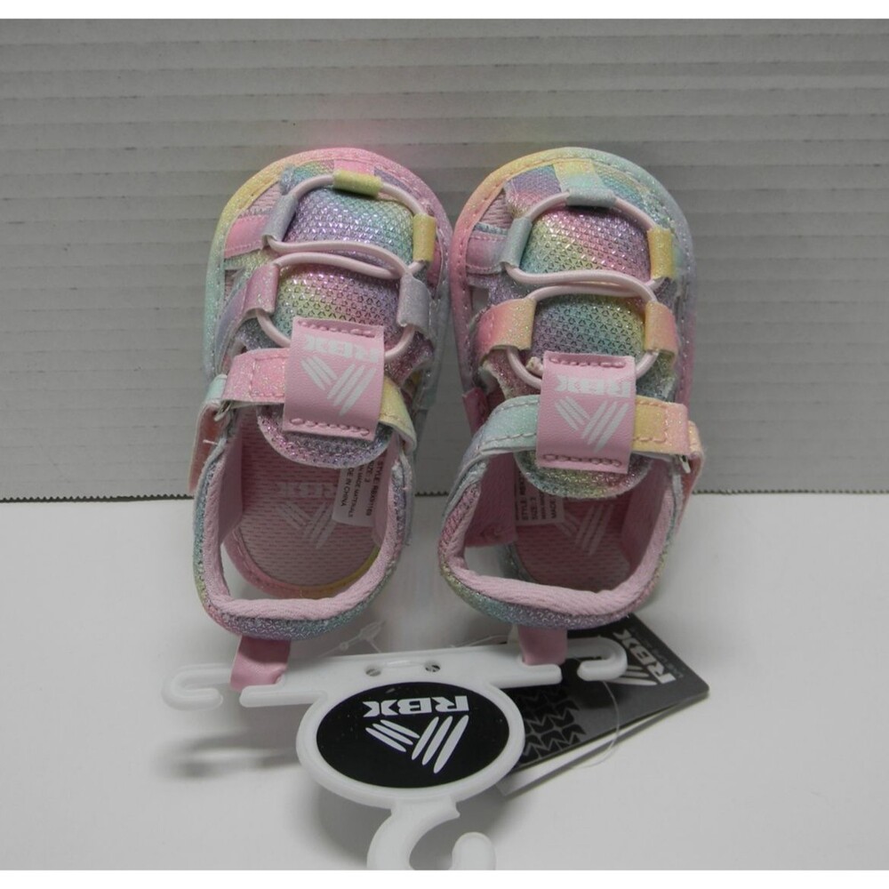 RBX Crib Shoes Baby Infant Rainbow Pastel Sandals Various Sizes New Gift 9-12 mo